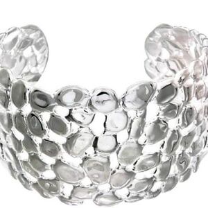 RLM White Bronze Pebble‎ Cuff Bracelet